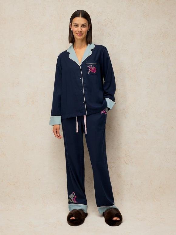 EMBROIDERED NINA PJ SHIRT