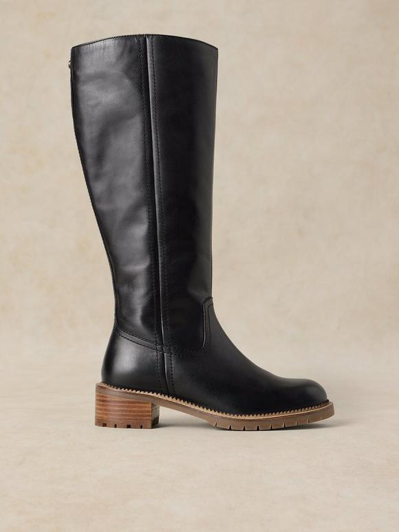 SERENA LEATHER KNEE HIGH BOOT