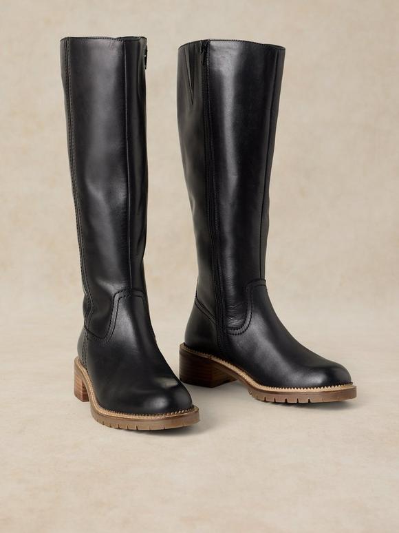 WIDE FIT LEATHER SERENA BOOT