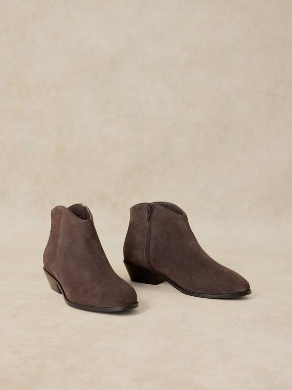 WIDE FIT SUEDE ANKLE BOOT