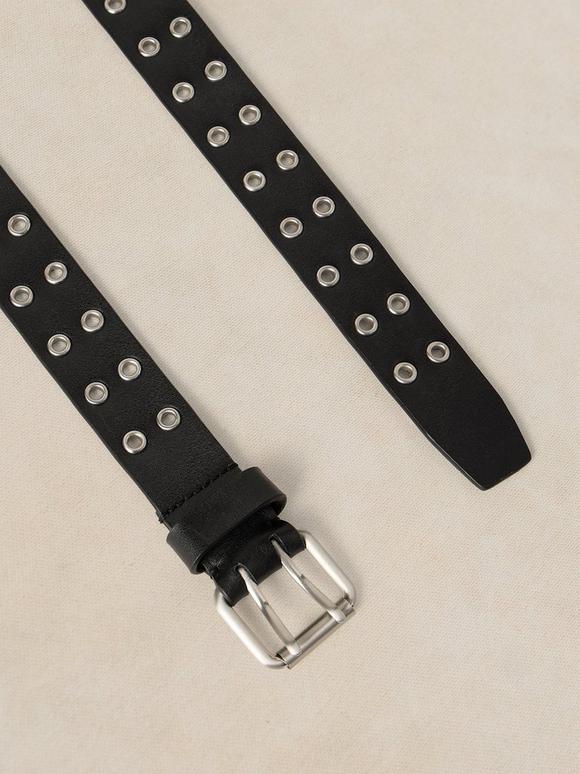 MULTI EYELET LEATHER BELT