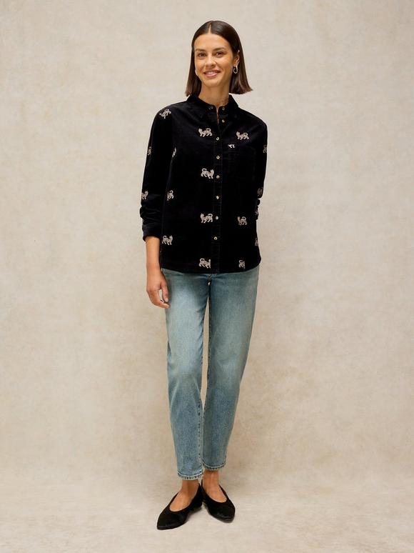 LIBBY EMBROIDERED CORD SHIRT