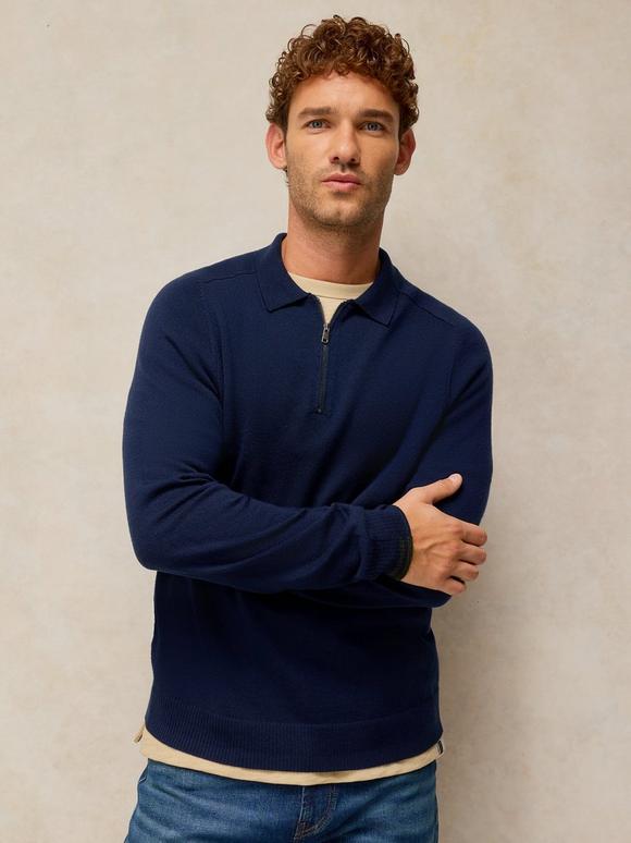 CONWAY LS MERINO ZIP POLO