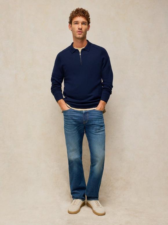 CONWAY LS MERINO ZIP POLO