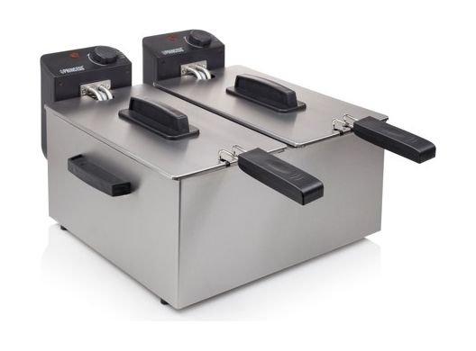 

Princess deep fryer with double frying pots, 2000 w, 6l, 182027 - silver