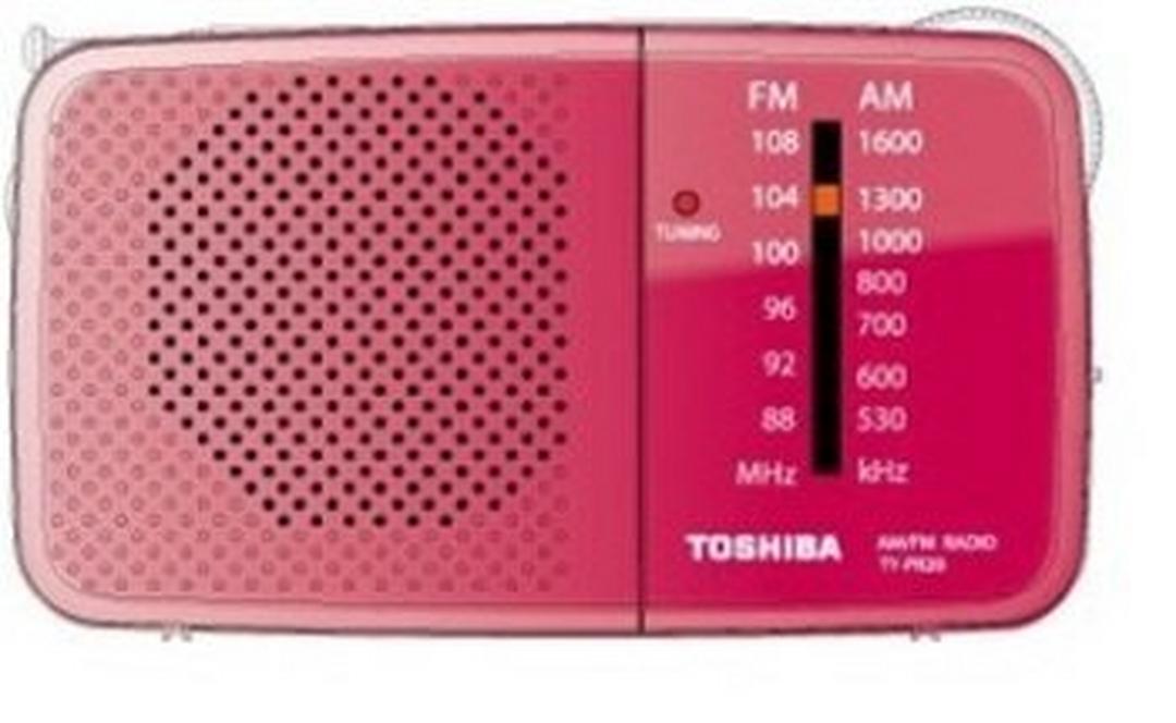 راديو بحجم صغير من توشيبا-اللون الزهري