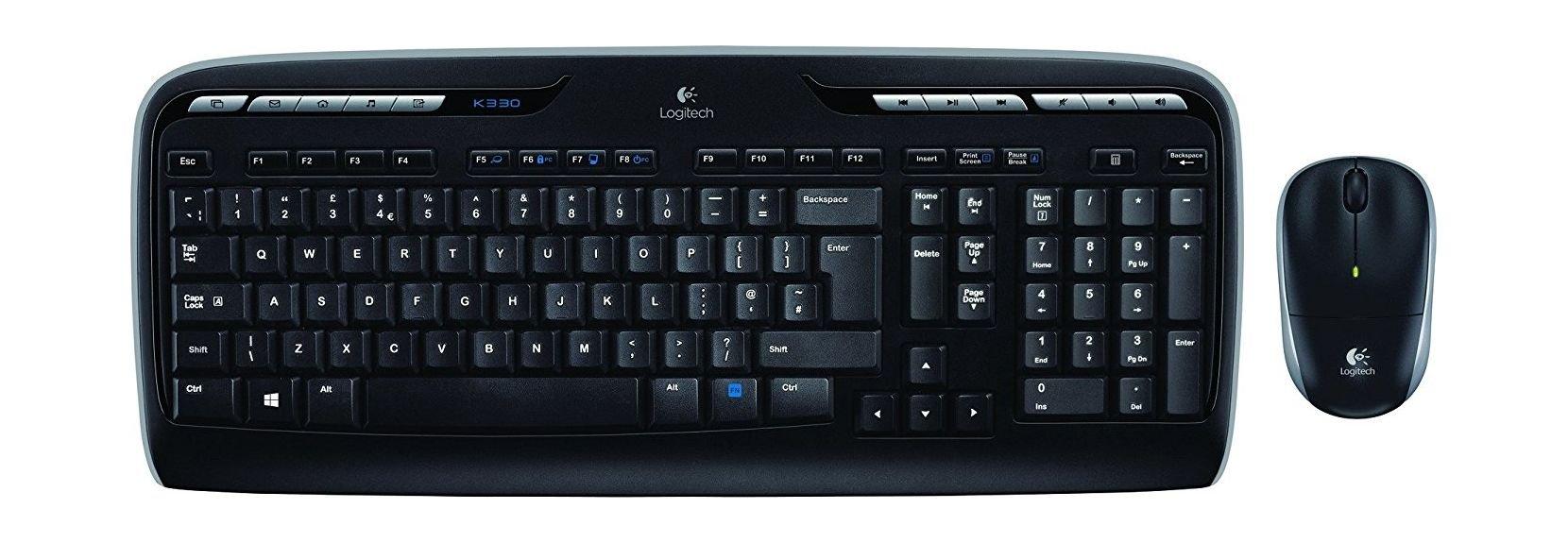 

Logitech mk330 wireless keyboard & mouse combo - black