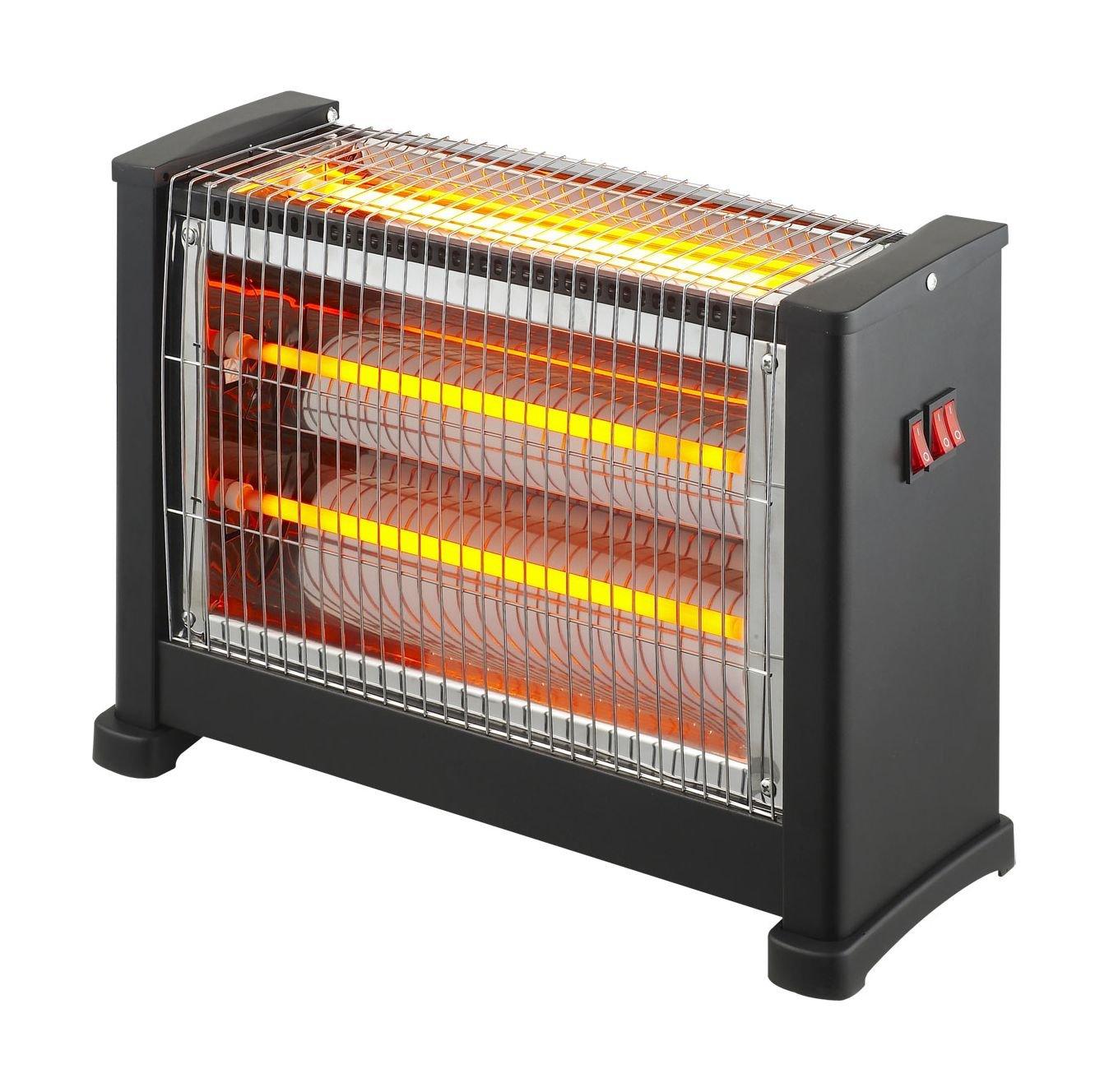 

Wansa radiant 2400w 3lamps electric halogen heater, ae-4002 - black