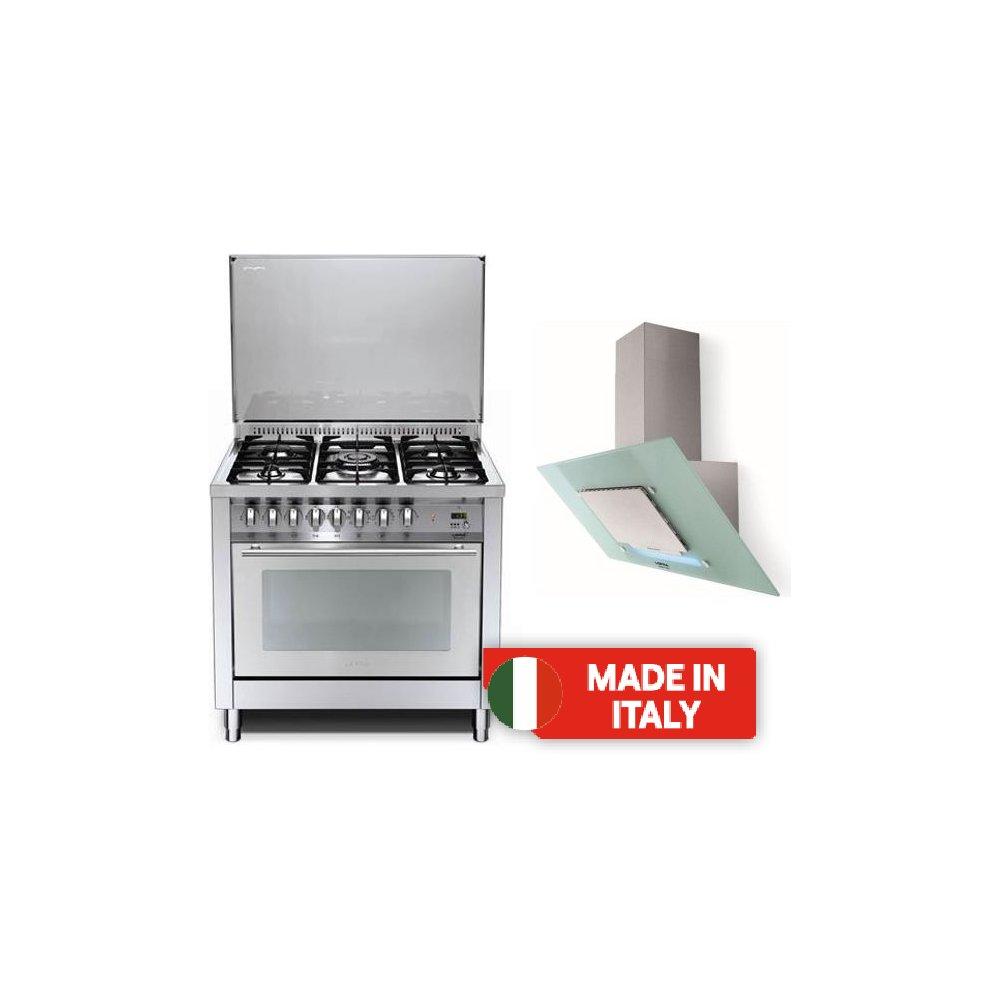 

Lofra cooker gas 94 l + lofra azalea 90cm chimney type cooker hood