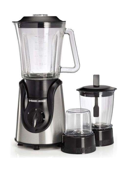 

Black + decker glass blender with 2 mills, 600w 1. 5l, bx600g-b5 - black