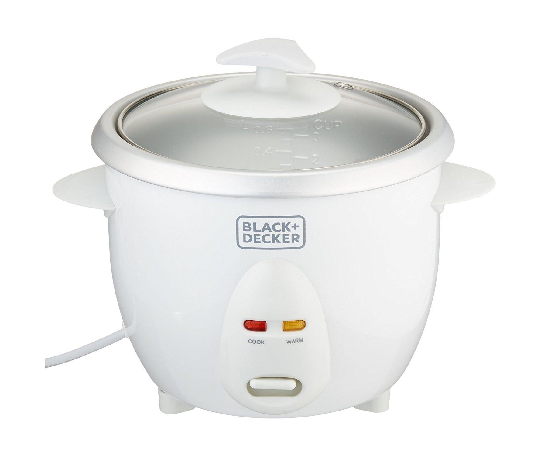 

Black & decker rice cooker, 350w, 0. 6l, rc650-b5 - white