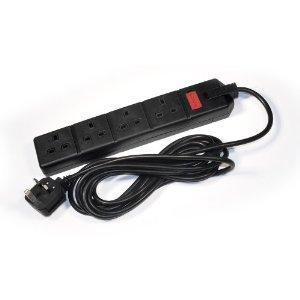 

Perma plug exs1344b 4-socket 4-meter extension - black