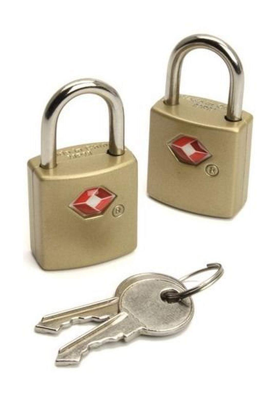 American Tourister TSA Brass Key Lock – Gold