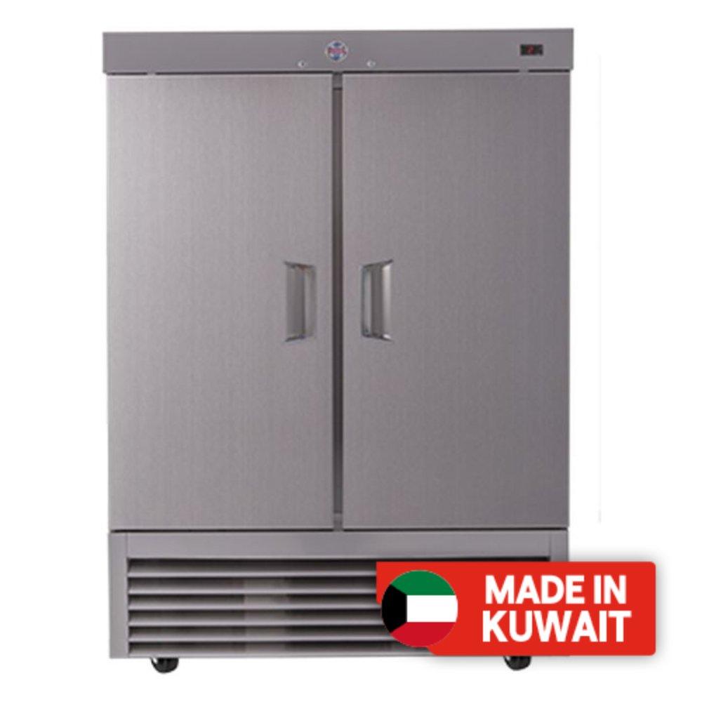 

Wansa double door refrigerator, 34cft, 950-liters, 2dars - stainless steel