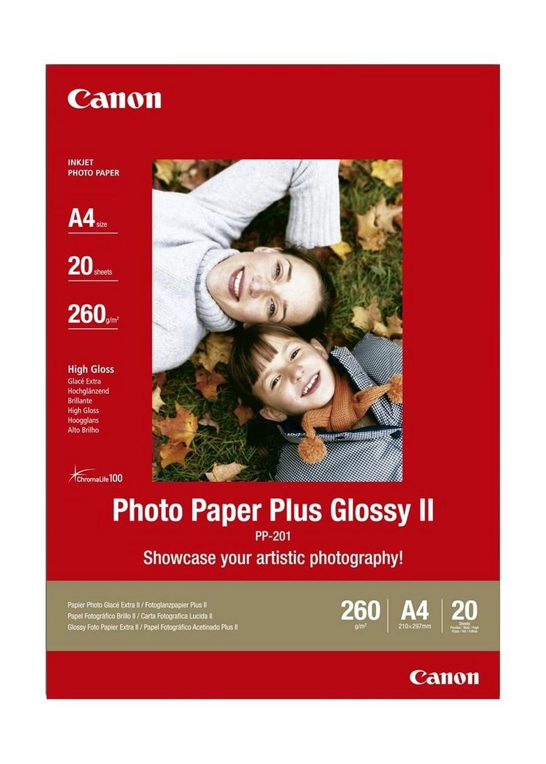 Canon PP-201 Photo Paper Plus Glossy II - 20 Papers