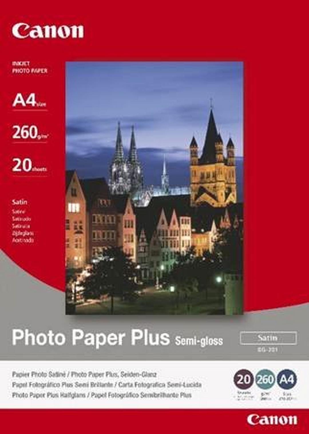Canon SG-201 Photo Paper Plus Semi-Gloss -20 papers