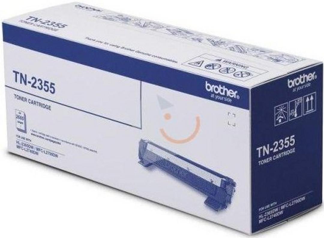 BROTHER Toner TN2355B for LaserJet Printing 2600 Page Yield - Black (Single Colour Pack)