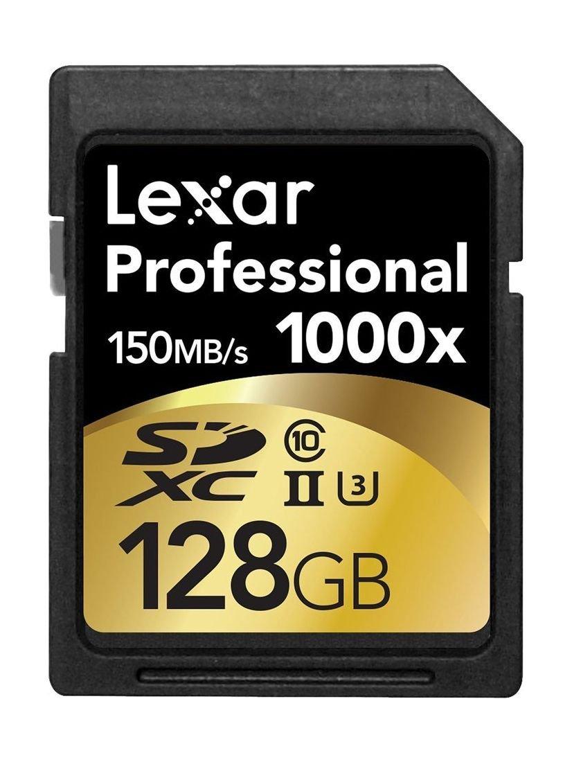 

Lexar 128gb 150 mb/s professional 1000x uhs-ii sdxc memory card class 10 uhs speed clas...