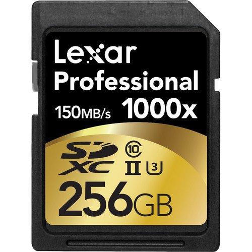 

Lexar 256gb professional 1000x uhs-ii sdxc memory card (class 10, uhs speed class 3)