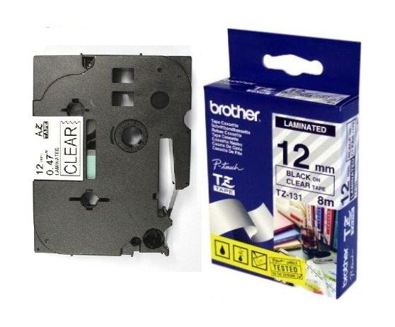 

Brother black on clear laminated labeling tape - 12mm (12tz131)