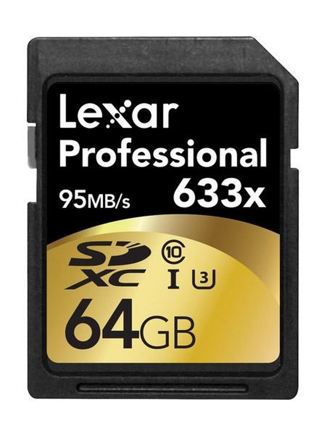 Lexar LSD64GCBEU633 Pro 64GB SDXC Class 10 Memory Card