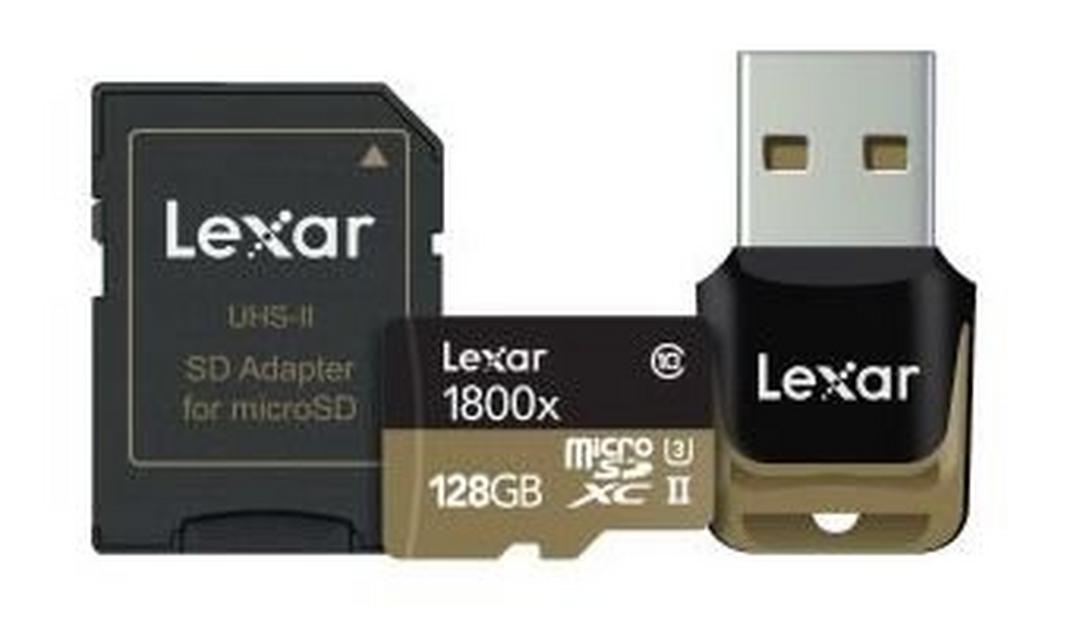 Lexar Professional 128GB 1800x MicroSDHC /MicroSDXC UHS-II Cards - (LSDMI128CRBNA1800R)