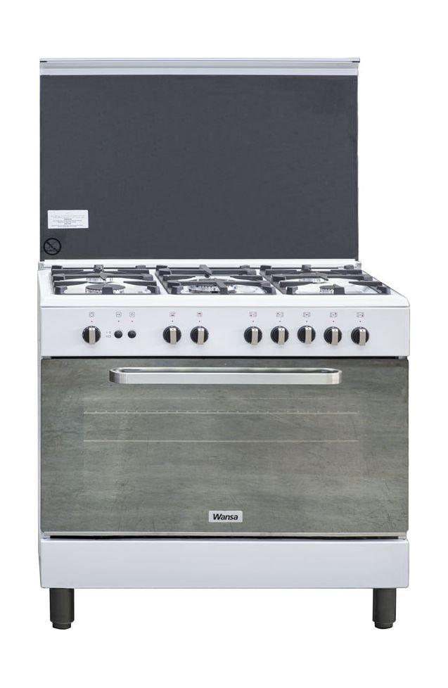 Wansa 90x60cm Gas Cooker (WCI9502124WA) White + Lagermania 90cm Under