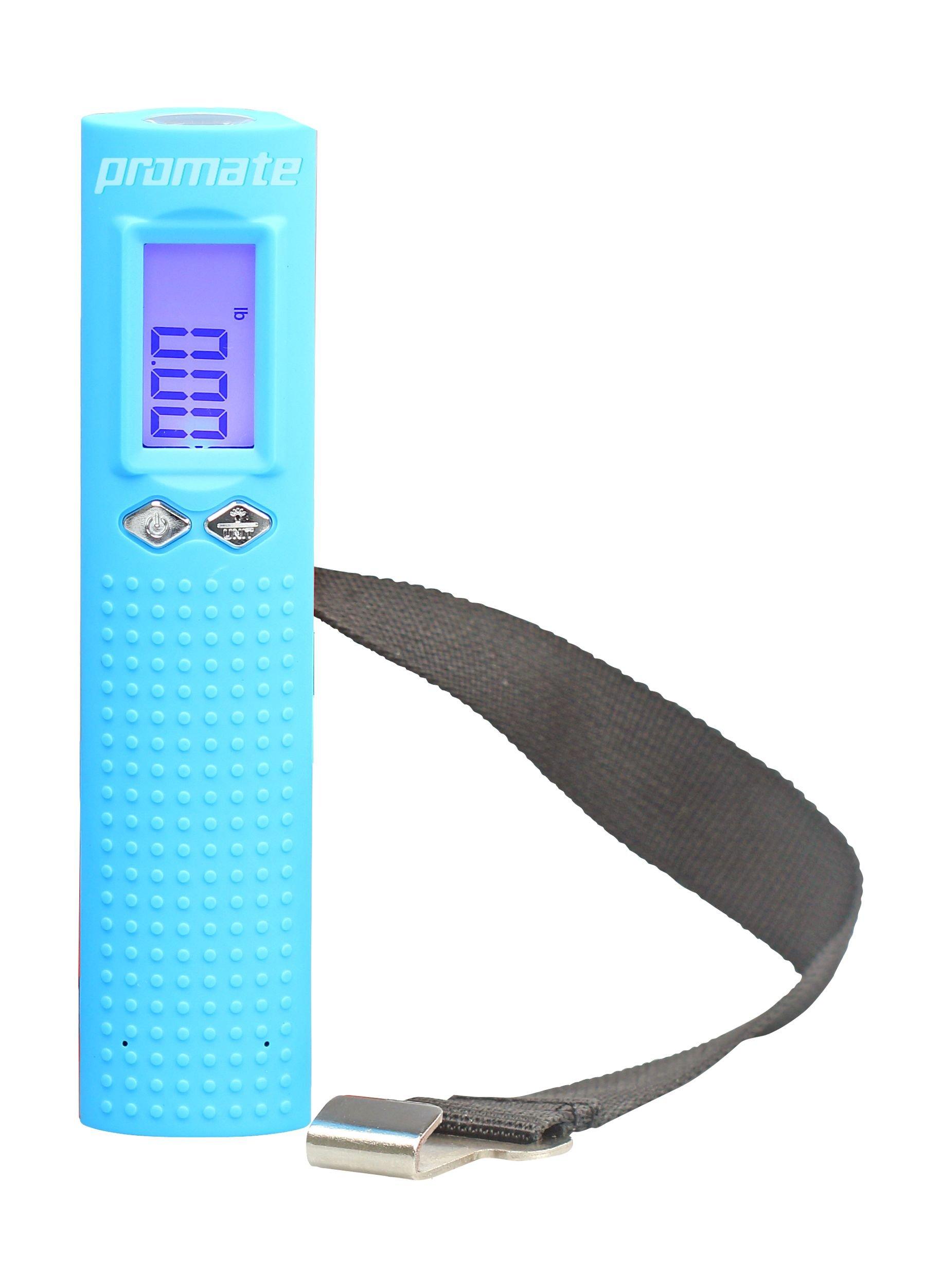

Promate powerscale multi-function 3-in-1 digital weighing scale with power bank - blue
