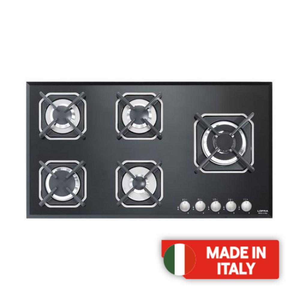 

Lofra 90cm 5-burner built-in gas hob (hgn950) - black