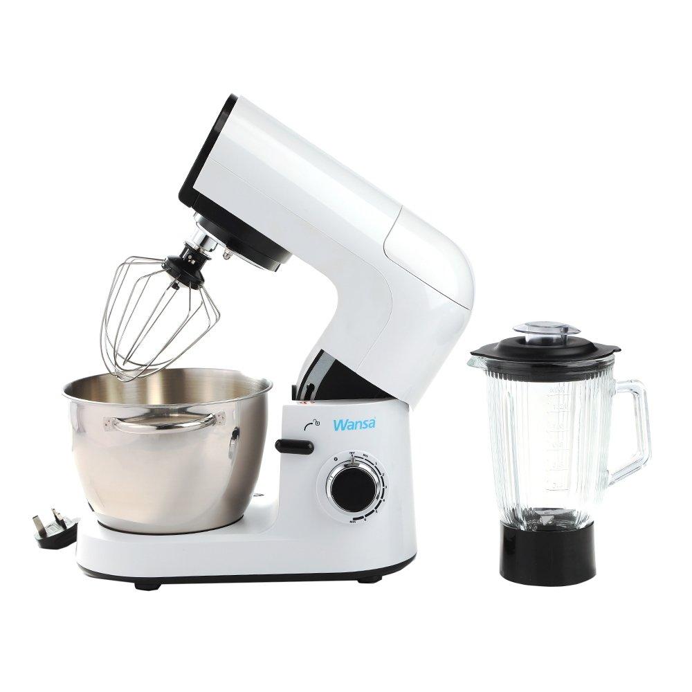 

Wansa 1000w 4. 5l kitchen machine with blender jar (lw-6833) – white