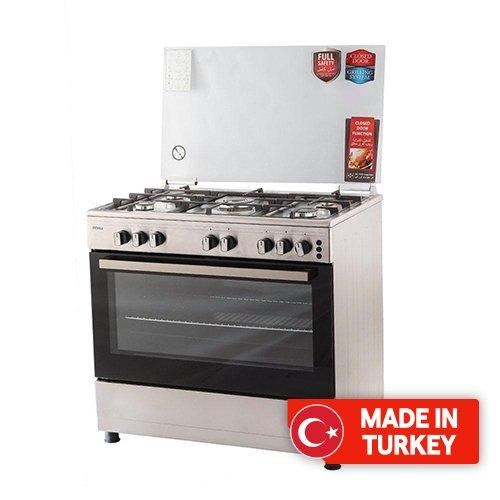 

Wansa 5 burners free standing gas cooker, 90x60cm, wct9502124x - stainless steel