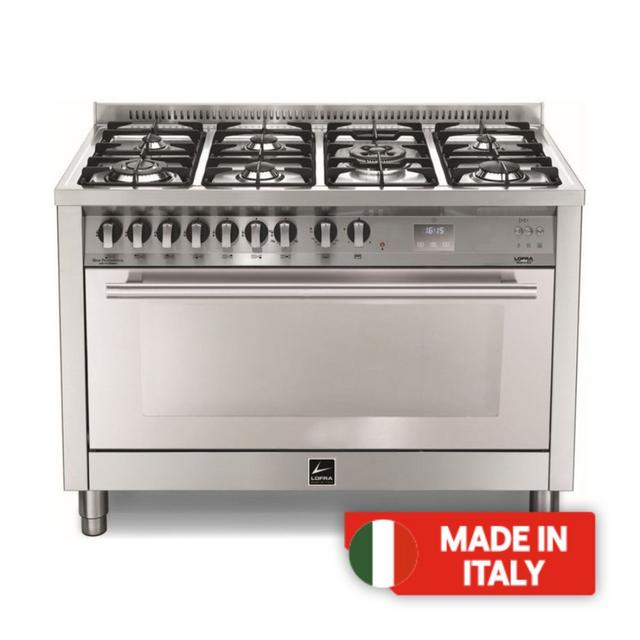 Lofra 120x60 cm 7 Burners Gas Cooker (PG126G2VGT/2CI) - Stainless Steel