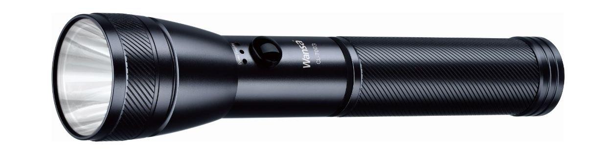 

Wansa 3000mah rechargeable led torch with power bank (cl-7003) – black