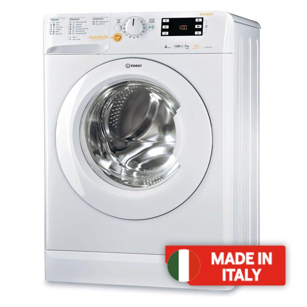 

Indesit front load 5kg drying and 7kg washing machine - white xwde 751480xw uk