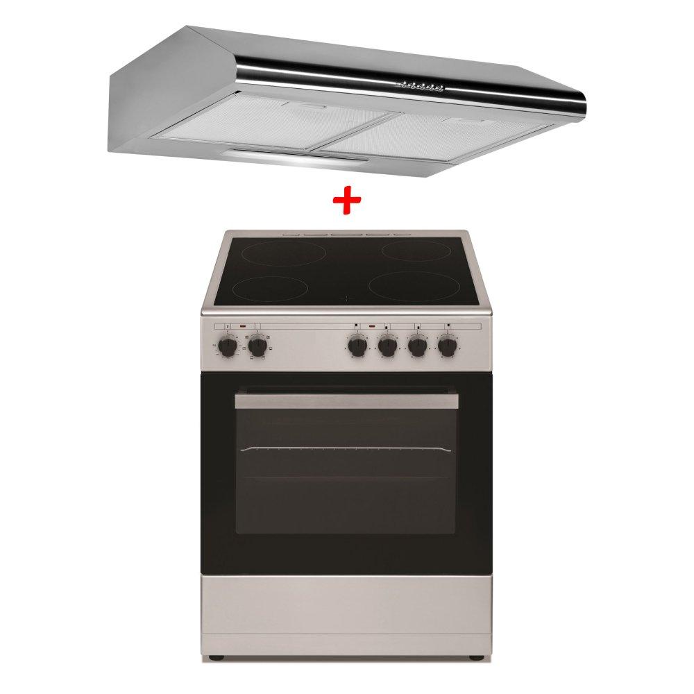 

Wansa 60x60cm 4 ceramic burners, electric cooker + wansa 60cm built under cooker hood