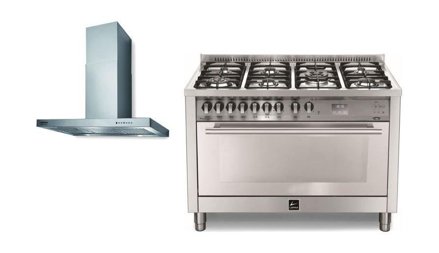 

Lofra 120x60 cm 7 burners gas cooker (pg126g2vgt/2ci) + lofra jacintha 120cm cooker hood