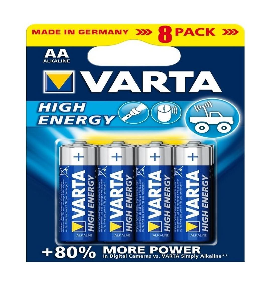 Varta HE 8 AA High Energy Alkaline Battery - 8 Pcs