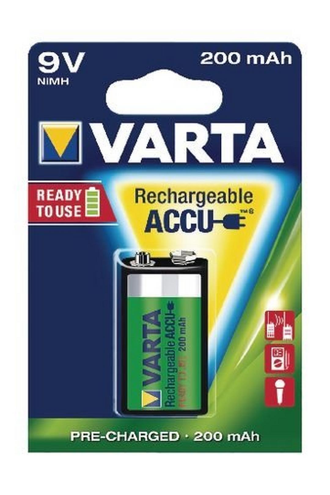 Varta Rechargeable ACCU 1X 9V Nickel-Metal Battery 200 mAh
