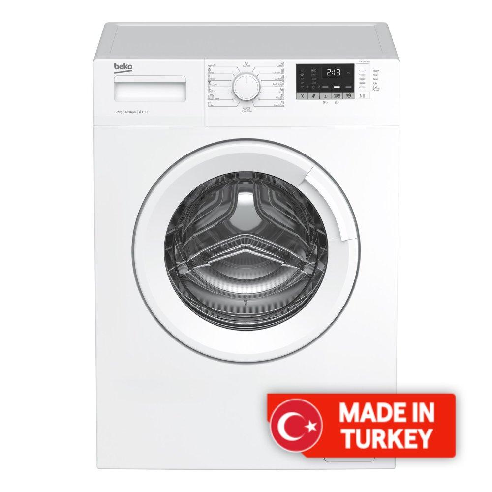

Beko front load washing machine, 7kg, 1200 rpm, 15 program, wtv7612bw - white