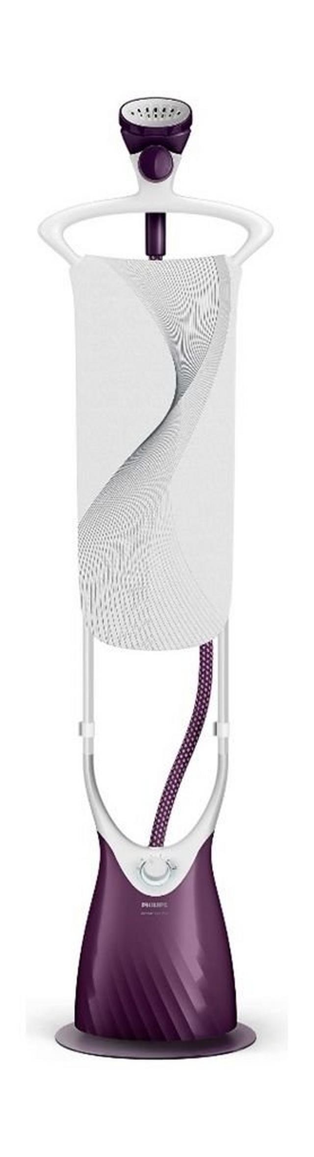 مكواة بخار عمودية كومفورت تاتش بلس للملابس من فيليبس، قدرة 2000 واط، سعة 1.8 لتر، GC558/36 - أبيض/أرجواني