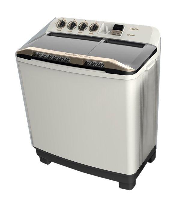 

Toshiba twin tub washer, 10kg washing capacity, 4. 6kg drying capacity, vh-h110wb - whi...