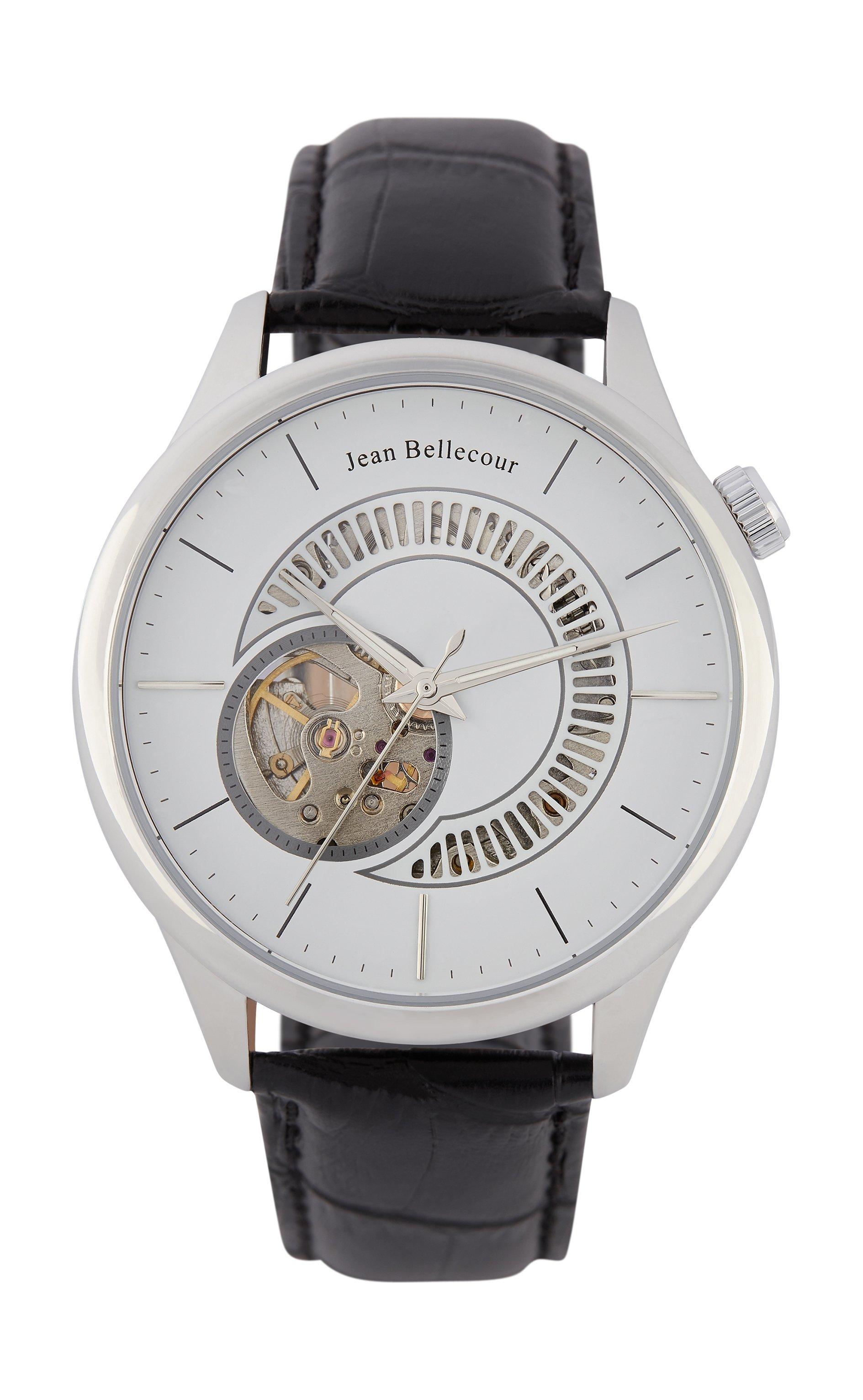 

Jean bellecour 45mm open hart analog gent's leather watch - jb1114