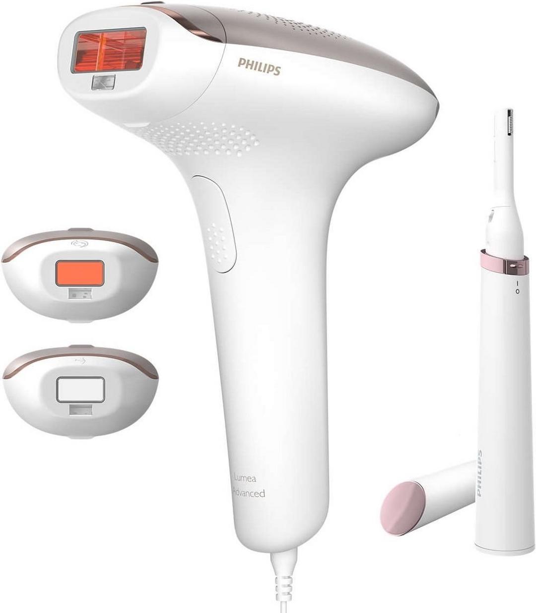 Philips Lumea IPL 7000 Series Hair-Free Smooth Skin with Satin Compact Pen Trimmer, Corded, 3 Attachement, BRI923/60 - White