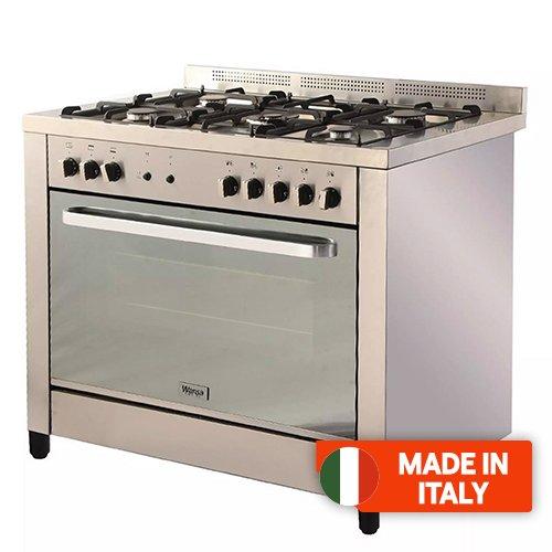 

Wansa 5 burners gas cooker, 100x60cm, wci10502324xa - stainless steel