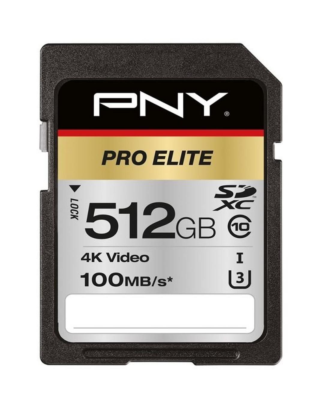 PNY Pro Elite Class 10 SDXC Memory Card 512GB