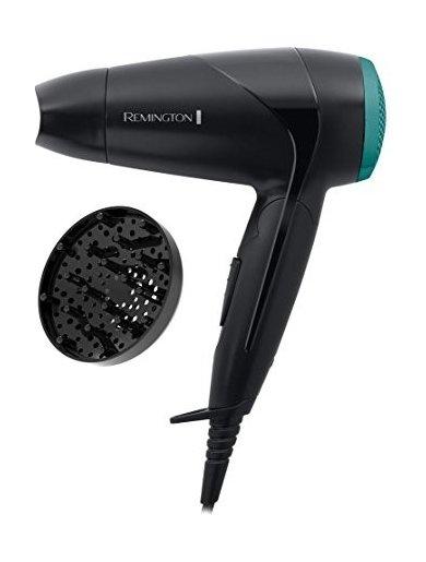 

Remington folding travel hairdryer, 2000 w, 2 heat settings, d1500 - black / turqoise