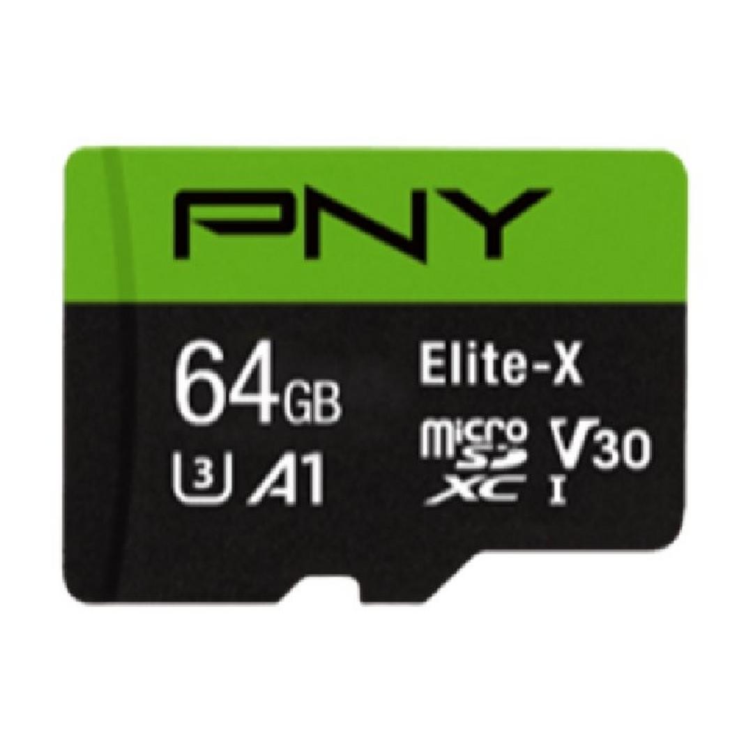 Pny Elite-X MicroSD Memory Card - 64GB