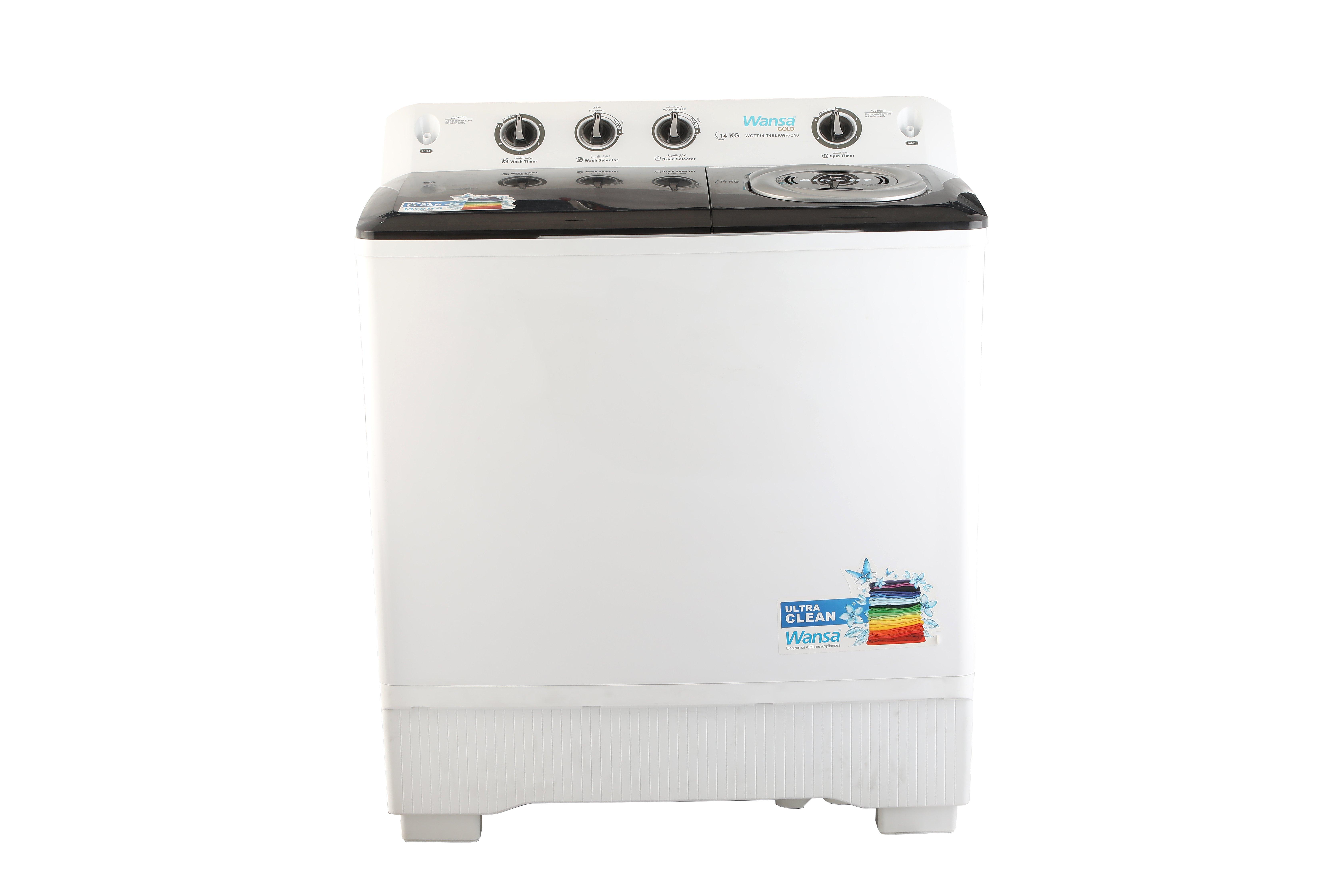 

Wansa gold twin tub washing machine, 14kg washing capacity, 9kg drying capacity, wgtt14...