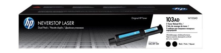 

Hp 103ad dual pack black original neverstop laser toner (w1103ad) - black