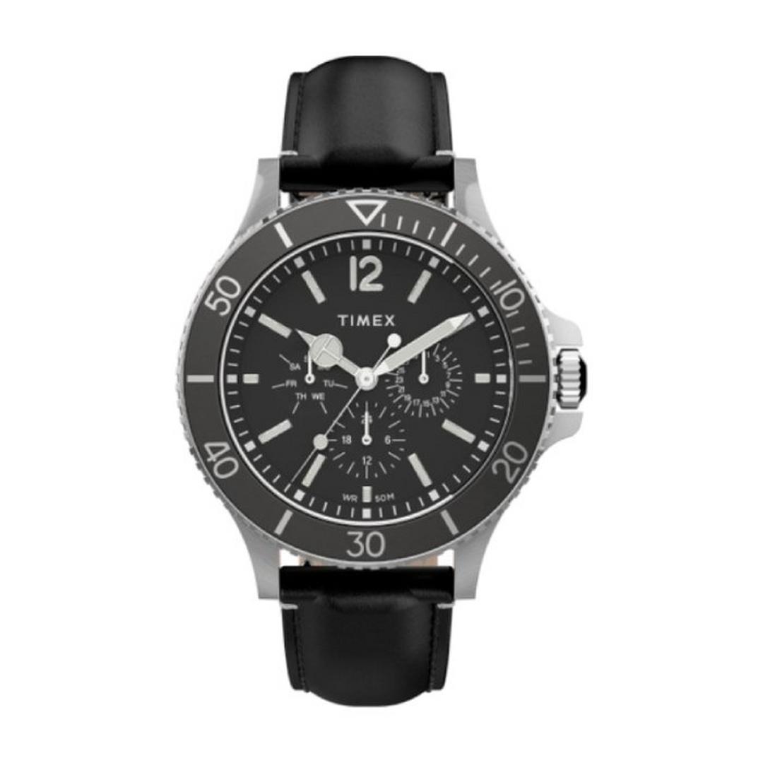 Timex 43mm Mechanical Men's Leather Strap Watch (TW2U12900)